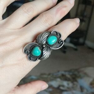 Native American Sterling Silver Turquoise Ring